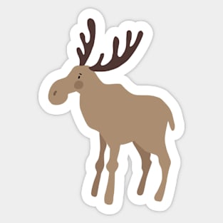 Christmas Moose Sticker